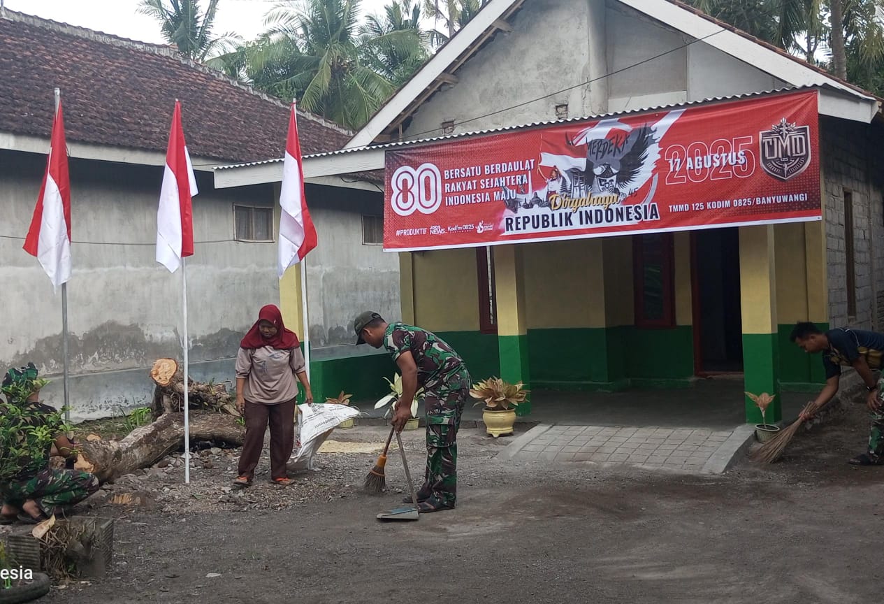 Pembangunan RTLH di TMMD 125 Banyuwangi Rampung 100 Persen