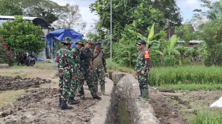 Komandan Kodim 0825 Banyuwangi Tinjau Progres Pembangunan Saluran Irigasi TMMD ke‑125