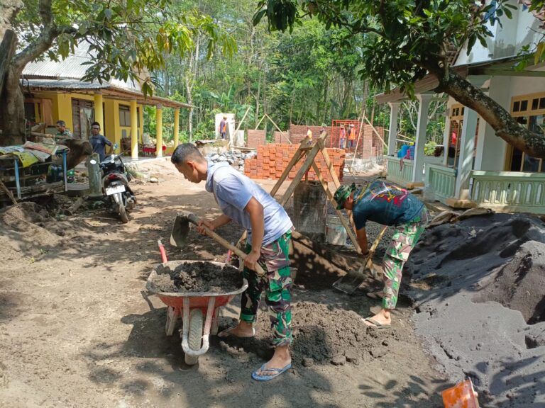 Pembangunan Musholla Baithurrohim Jadi Sasaran TMMD ke-128 Kodim 0820/Probolinggo